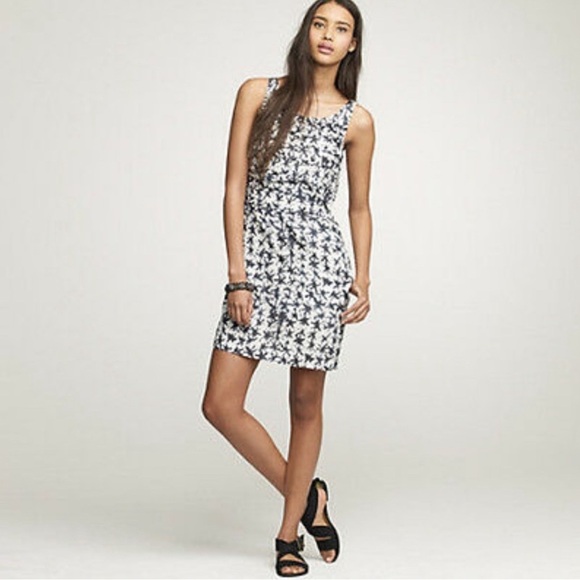 J.Crew Silk Starfish Knotted Mini Dress Size 8 Coastal Nautical Preppy Spring - Picture 4 of 9